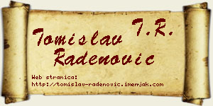 Tomislav Radenović vizit kartica